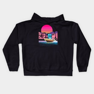 80s Miami Vaporwave Kids Hoodie